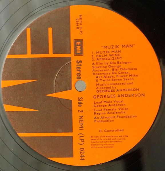 Georges Anderson - Muzik Man OST | EMI (NEMI (LP) 0244) - 3