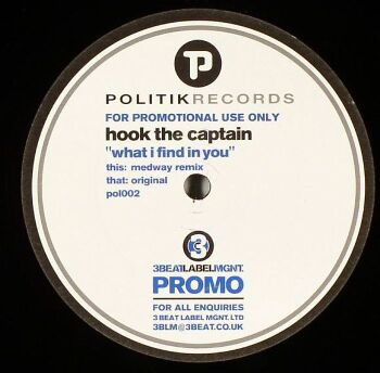 Hook The Captain - What I Find In You | Politik Records (pol002) - main