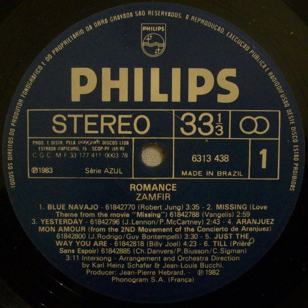 Gheorghe Zamfir - Romance | Philips (6313 438) - 3
