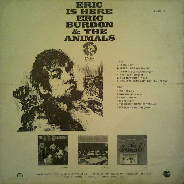 Eric Burdon & The Animals - Eric Is Here | MGM Records (E-4433) - 4 Eric Burdon & The Animals - Eric Is Here | MGM Records (E-4433) - 4