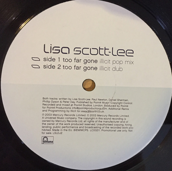 Lisa Scott-Lee - Too Far Gone | Fontana (LSLDJ2) - 3 Lisa Scott-Lee - Too Far Gone | Fontana (LSLDJ2) - 3