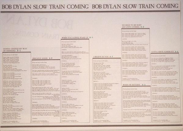 Bob Dylan - Slow Train Coming | CBS (CBS 86095) - 8
