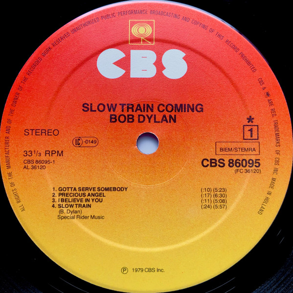 Bob Dylan - Slow Train Coming | CBS (CBS 86095) - 3