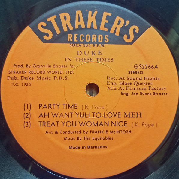 Mighty Duke - In These Times | Straker's Records (GS 2266) - 3 Mighty Duke - In These Times | Straker's Records (GS 2266) - 3