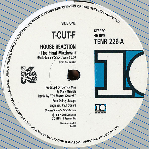 T-CUT-F - House Reaction | 10 Records (TENR 226) - 2