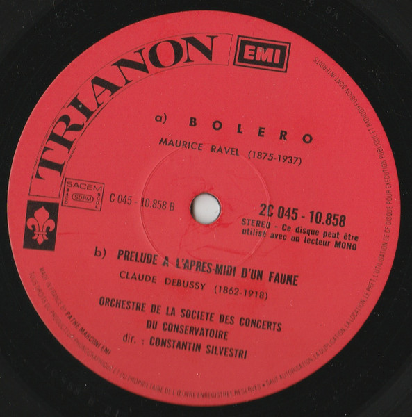 Constantin Silvestri , Orchestre De La Société Des Concerts Du Conservatoire - Musique Française | Trianon (2C 045-10858) - 3