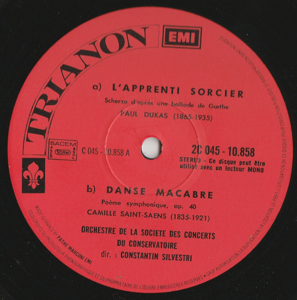 Constantin Silvestri , Orchestre De La Société Des Concerts Du Conservatoire - Musique Française | Trianon (2C 045-10858) - 4