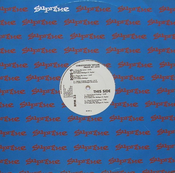 Christopher Taylor - Prove My Love | Supreme Records (SR 001)