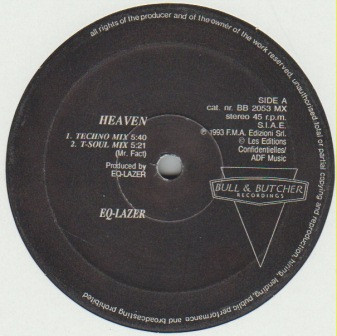 Eq-Lazer - Heaven | Bull & Butcher Recordings (BB 2053 MX)