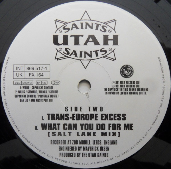 Utah Saints - What Can You Do For Me | FFRR (FX 164) - 4