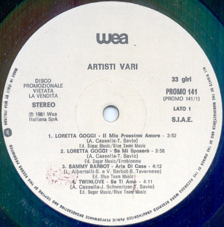 Various - Artisti Vari | WEA (PROMO 141)