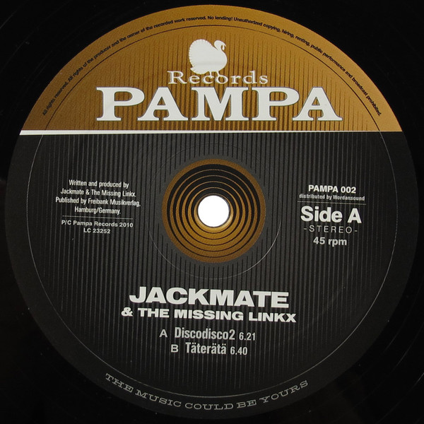 Jackmate & The Missing Linkx - Discodisco2 / Täterätä | Pampa Records (PAMPA 002) - main