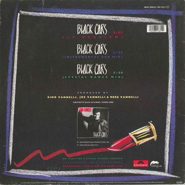 Gino Vannelli - Black Cars | Disques Dreyfus (881 681-1) - 2 Gino Vannelli - Black Cars | Disques Dreyfus (881 681-1) - 2