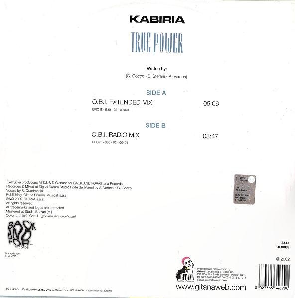 Kabiria - True Power | Back And For Records (BAF 34699)