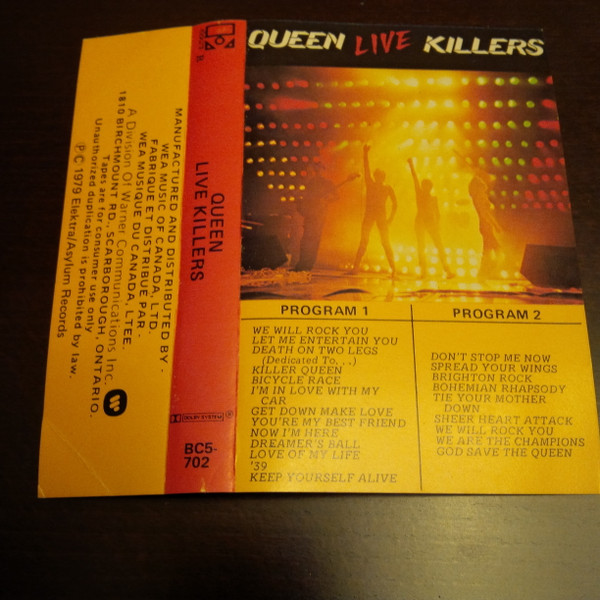 Queen - Live Killers [Cassette] | Elektra (BC5-702) - 2
