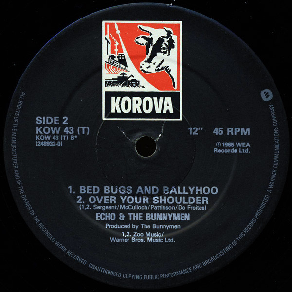 Echo & The Bunnymen - Bring On The Dancing Horses (Extended Mix) | Korova (KOW 43T) - 4 Echo & The Bunnymen - Bring On The Dancing Horses (Extended Mix) | Korova (KOW 43T) - 4
