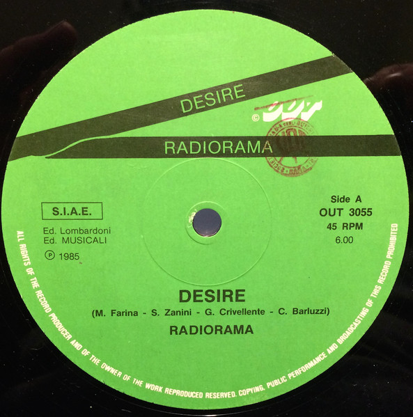 Radiorama / Patrick Colby - Desire / Mandrill | Out (OUT 3055)