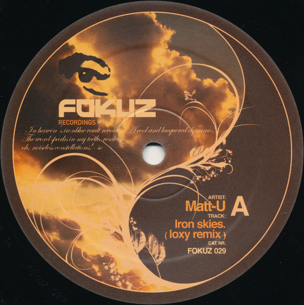 Matt U - Iron Skies | Fokuz Recordings (FOKUZ 029)