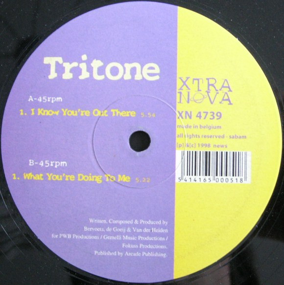 Tritone - I Know You're Out There | Xtra Nova (XN 4739) - 3