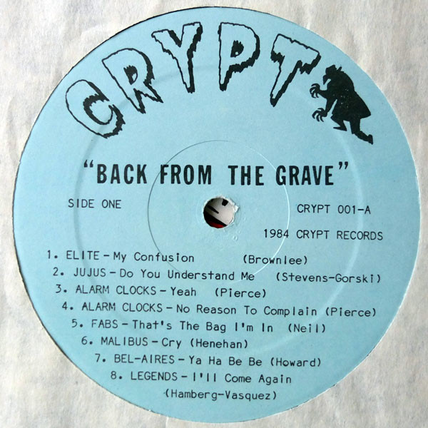 Various - Back From The Grave | Crypt Records (CR-001) - 3