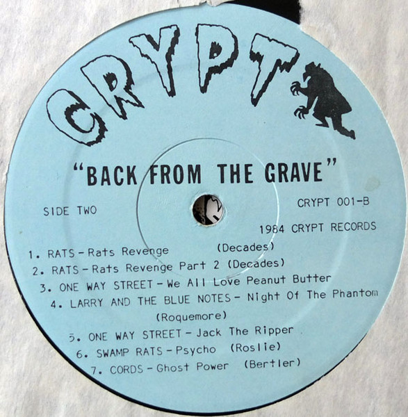 Various - Back From The Grave | Crypt Records (CR-001) - 4