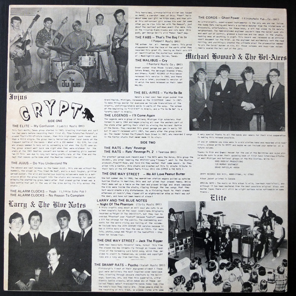 Various - Back From The Grave | Crypt Records (CR-001) - 2