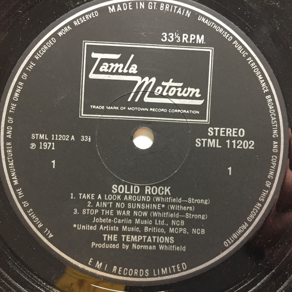 The Temptations - Solid Rock | Tamla Motown (STML 11202) - 3 The Temptations - Solid Rock | Tamla Motown (STML 11202) - 3