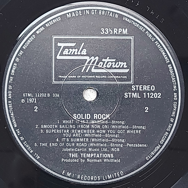 The Temptations - Solid Rock | Tamla Motown (STML 11202) - 4 The Temptations - Solid Rock | Tamla Motown (STML 11202) - 4