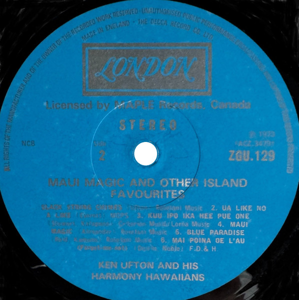 Ken Ufton And His Harmony Hawaiians - Maui Magic And Other Island Favorites | London Records (ZGU 129) - 3