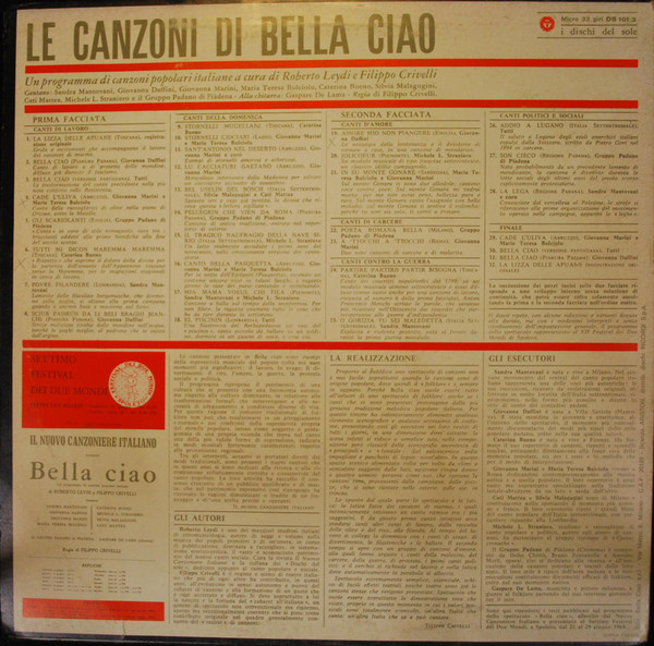 Il Nuovo Canzoniere Italiano - Bella Ciao | I Dischi Del Sole (DS 101/3) - 2 Il Nuovo Canzoniere Italiano - Bella Ciao | I Dischi Del Sole (DS 101/3) - 2