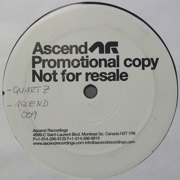 Quartz - Plastic Heat EP | Ascend Recordings (ASC009) Quartz - Plastic Heat EP | Ascend Recordings (ASC009)