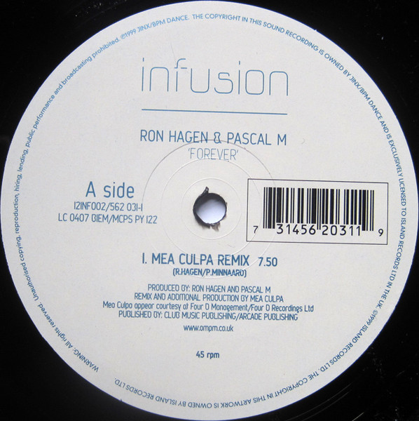 Ron Hagen & Pascal M. - Forever | Infusion (12INF002) Ron Hagen & Pascal M. - Forever | Infusion (12INF002)
