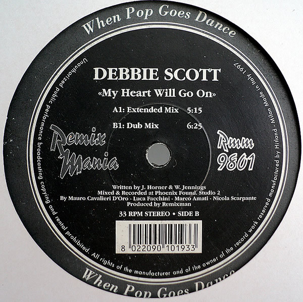 Debbie Scott - My Heart Will Go On | Remix Mania (RMM 9801)