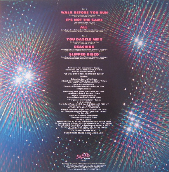 Dazzle - Dazzle | De-Lite Records (DSR-9514) - 2