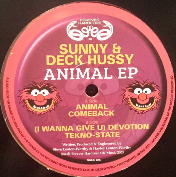 Sunny & Deck Hussy - Animal EP | Forever Hardcore UK (FOHUK005)