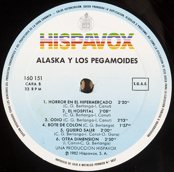 Alaska Y Los Pegamoides - Alaska Y Los Pegamoides | Hispavox ((60) 160 151) - 4 Alaska Y Los Pegamoides - Alaska Y Los Pegamoides | Hispavox ((60) 160 151) - 4