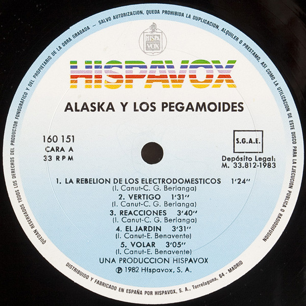 Alaska Y Los Pegamoides - Alaska Y Los Pegamoides | Hispavox ((60) 160 151) - 3 Alaska Y Los Pegamoides - Alaska Y Los Pegamoides | Hispavox ((60) 160 151) - 3
