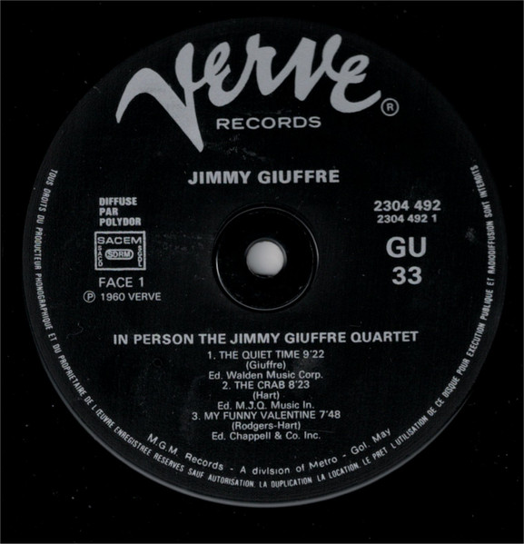 The Jimmy Giuffre 4 - In Person | Verve Records (2304 492) - 3 The Jimmy Giuffre 4 - In Person | Verve Records (2304 492) - 3