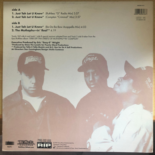 Eazy-E - Just Tah Let U Know | Epic (662816 6) - 2