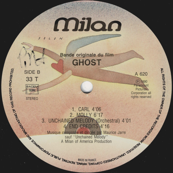 Maurice Jarre - Ghost (Original Motion Picture Soundtrack) | Milan America (FA 620) - 4