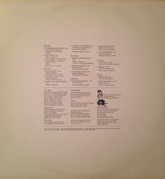 The Grateful Dead - Europe '72 | Warner Bros. Records (3WX 2668) - 3