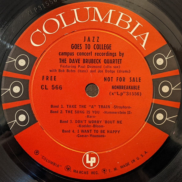The Dave Brubeck Quartet - Jazz Goes To College | Columbia (CL 566) - 4