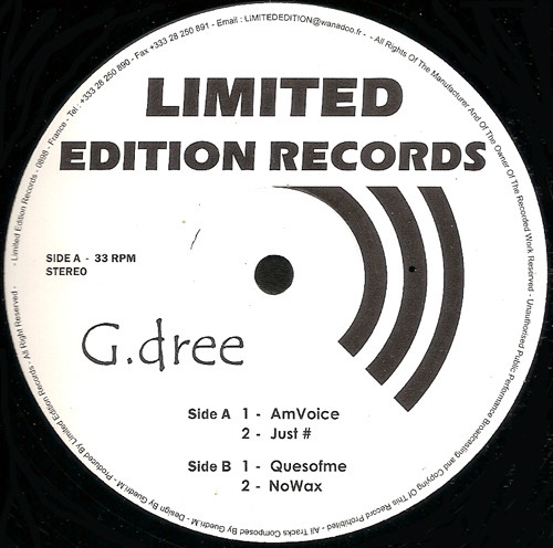 G. Dree - AmVoice | Limited Edition Records (CET001)