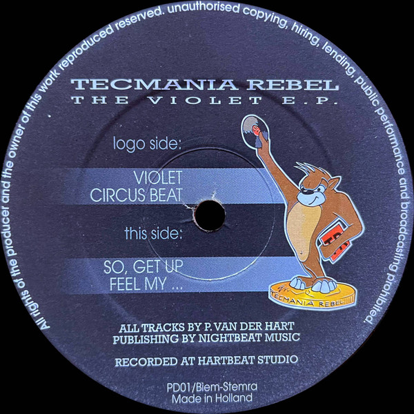 Tecmania Rebel - The Violet E.P. | Planet Dance Records (PD01) - 4