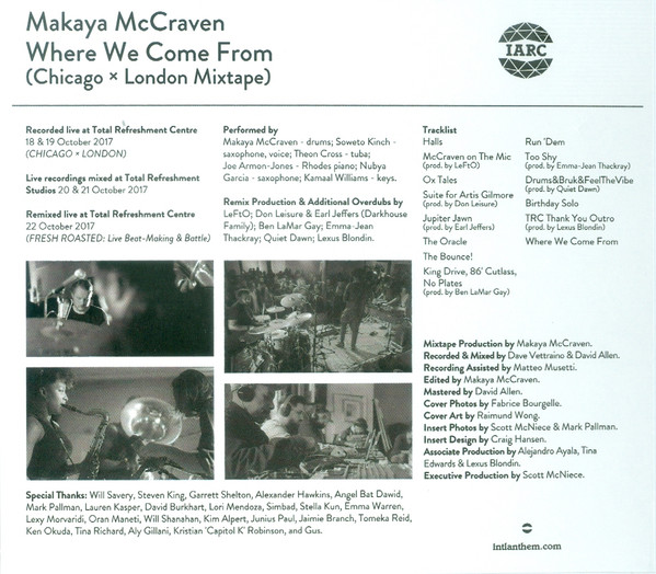 Makaya McCraven - Where We Come From (Chicago X London Mixtape) | International Anthem Recording Company (IARC0020) - 2