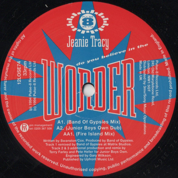 Jeanie Tracy - Do You Believe In The Wonder | Pulse-8 Records (12LOSE74) - 3