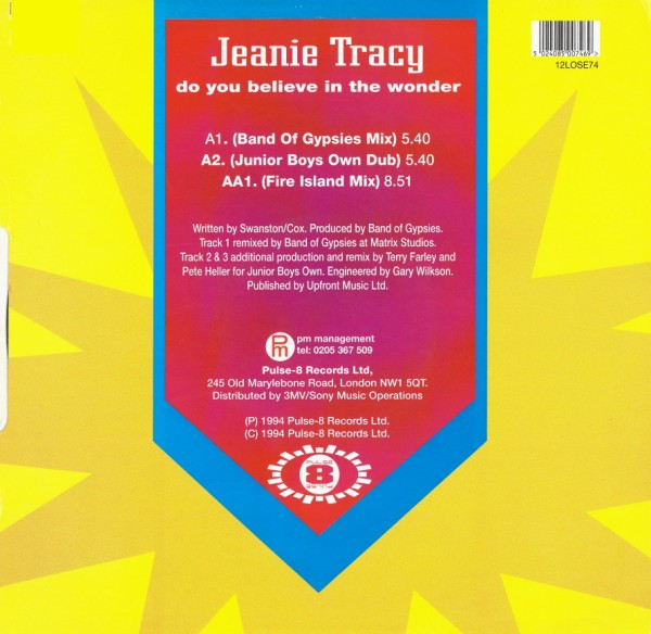 Jeanie Tracy - Do You Believe In The Wonder | Pulse-8 Records (12LOSE74) - 2