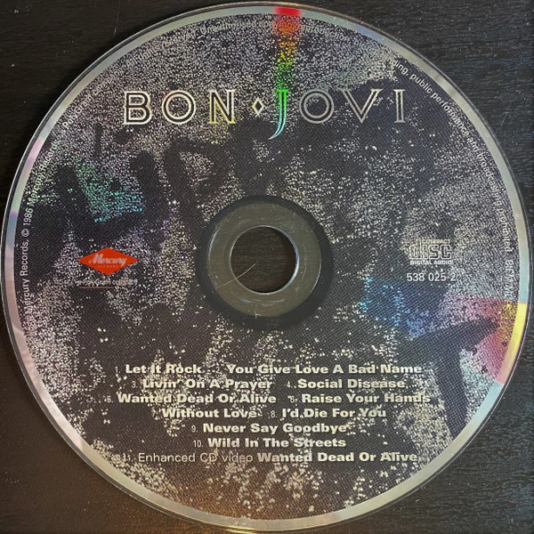 Bon Jovi - Slippery When Wet | Mercury (538 025-2) - 3 Bon Jovi - Slippery When Wet | Mercury (538 025-2) - 3