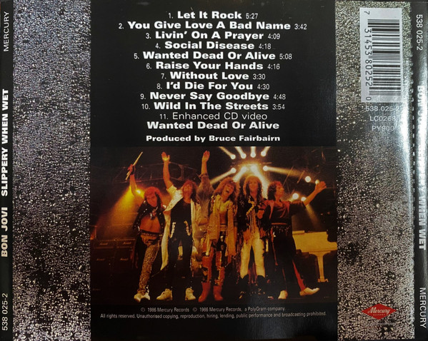 Bon Jovi - Slippery When Wet | Mercury (538 025-2) - 4 Bon Jovi - Slippery When Wet | Mercury (538 025-2) - 4