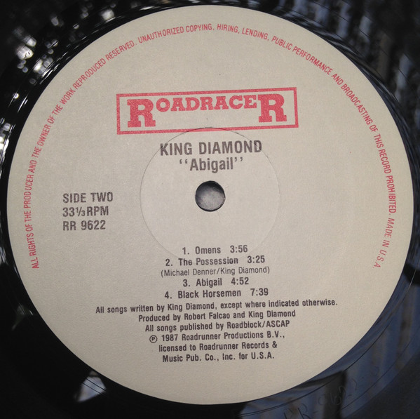 King Diamond - Abigail | Roadracer Records (RR 9622) - 4 King Diamond - Abigail | Roadracer Records (RR 9622) - 4